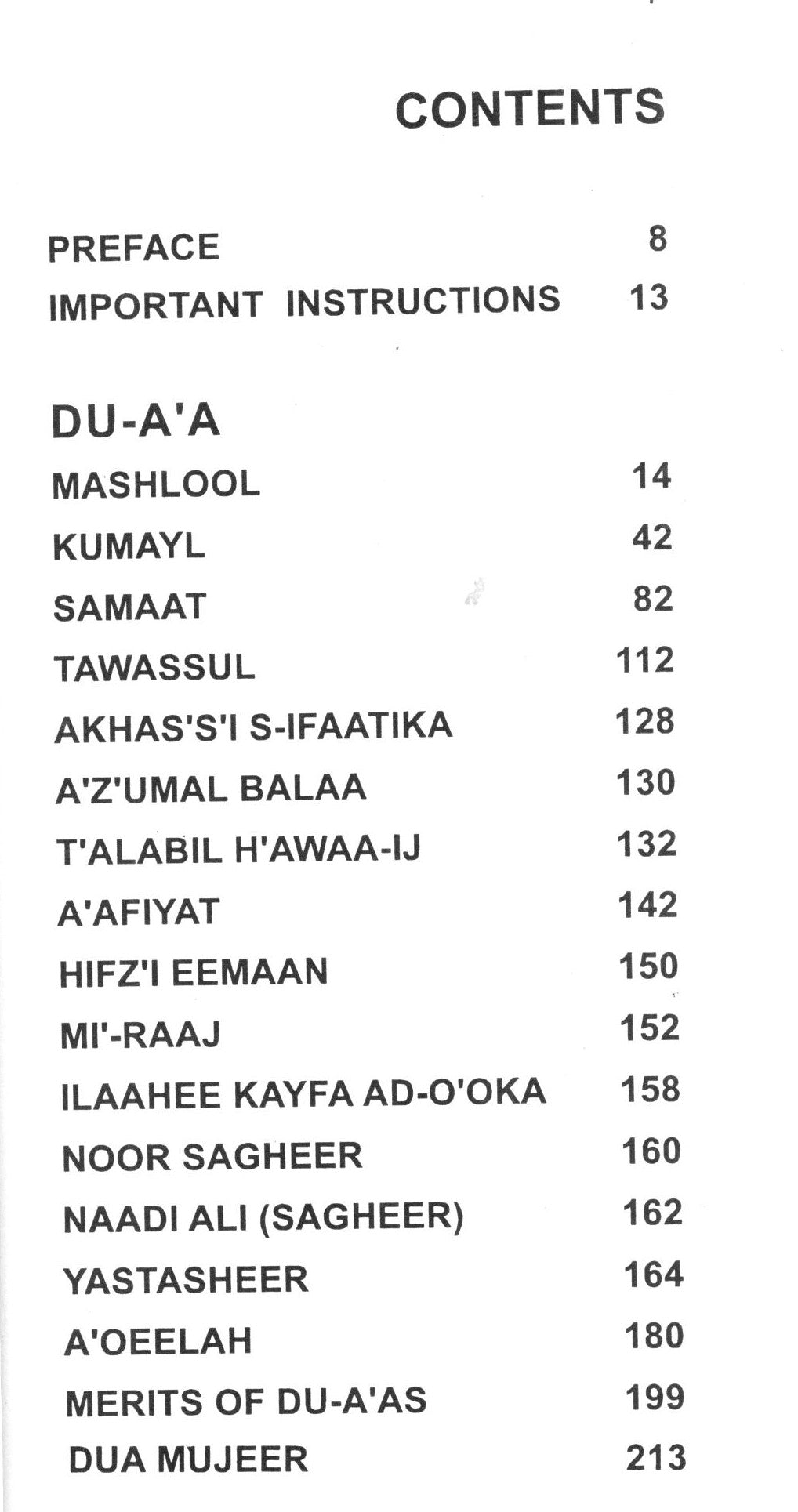 Selected Duas Volume 2 English transliteration and translation