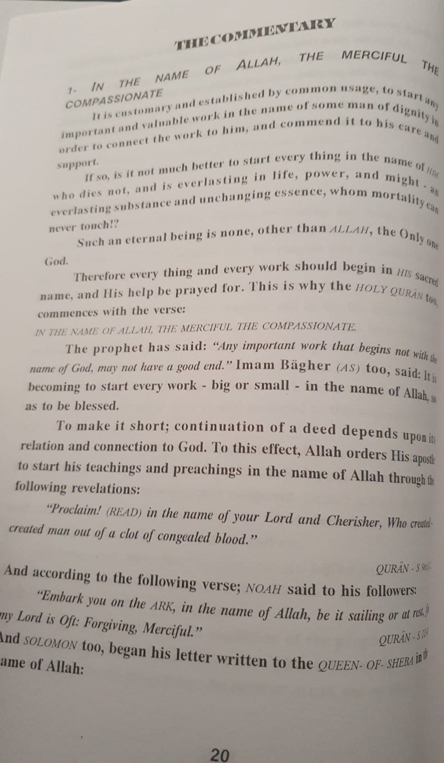 The Holy Quran Text: Translation & Commentary Volumes 1 to 6